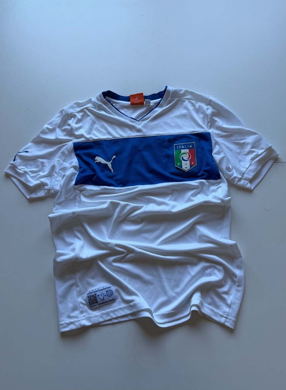 Puma Italy Away Jersey Size S White Soccer Shirt